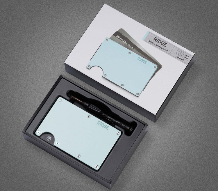 Ridge Ridge Aluminum -  Money Clip | Sea Glass