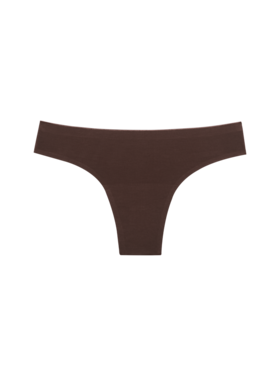 Huha Huha Seamless Low-Mid Rise Thong | Brown