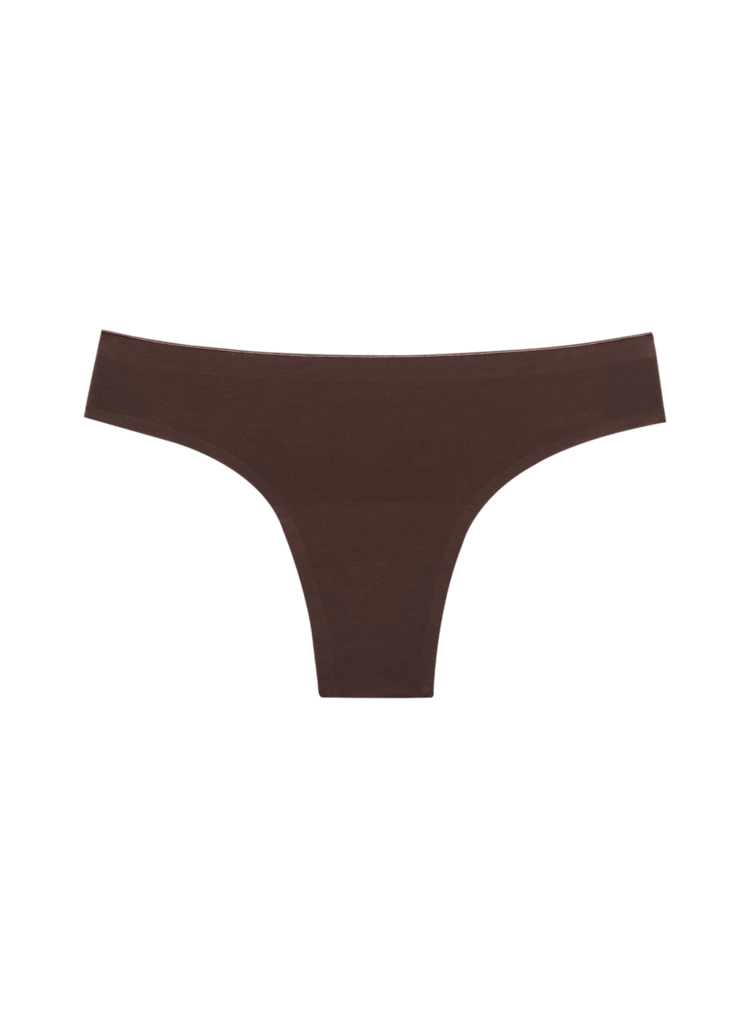 Huha Huha Seamless Low-Mid Rise Thong | Brown