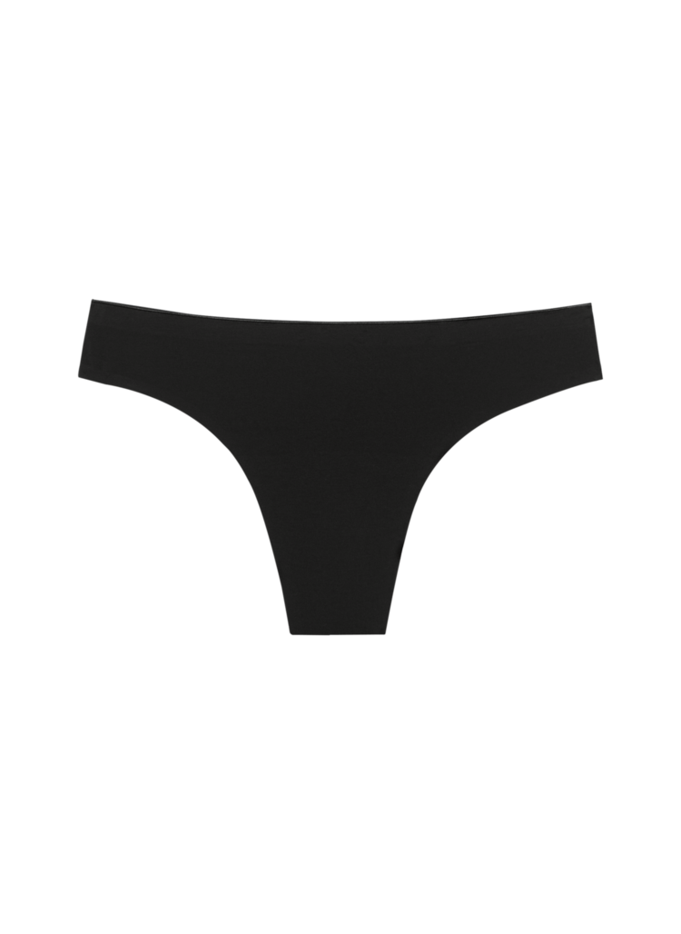Huha Huha Seamless Low-Mid Rise Thong | Black