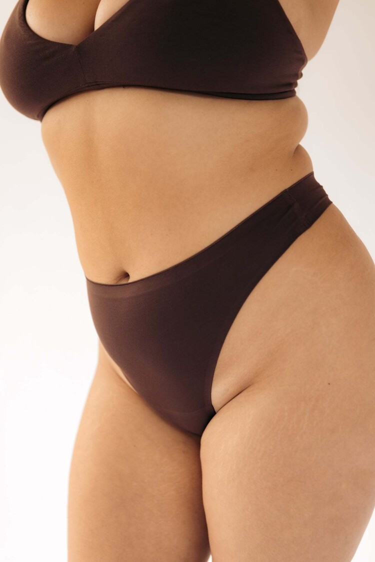 Huha Huha Seamless High Rise Thong | Brown