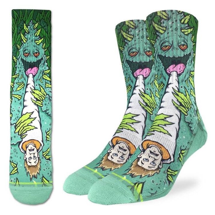 Good Luck Socks Good Luck Sock Weed Smoking a Human Socks (Mens) | 8-13
