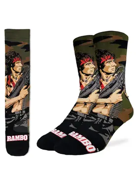 Good Luck Socks Good Luck Sock Rambo M60 Machine Gun Socks (Mens) | 8-13