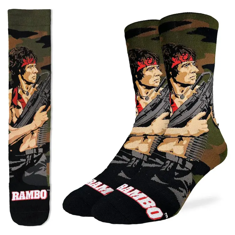 Good Luck Socks Good Luck Sock Rambo M60 Machine Gun Socks (Mens) | 8-13