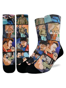 Good Luck Socks Good Luck Sock Trailer Park Boys Comic Strip Socks (Mens) | 8-13