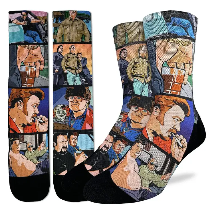 Good Luck Socks Good Luck Sock Trailer Park Boys Comic Strip Socks (Mens) | 8-13