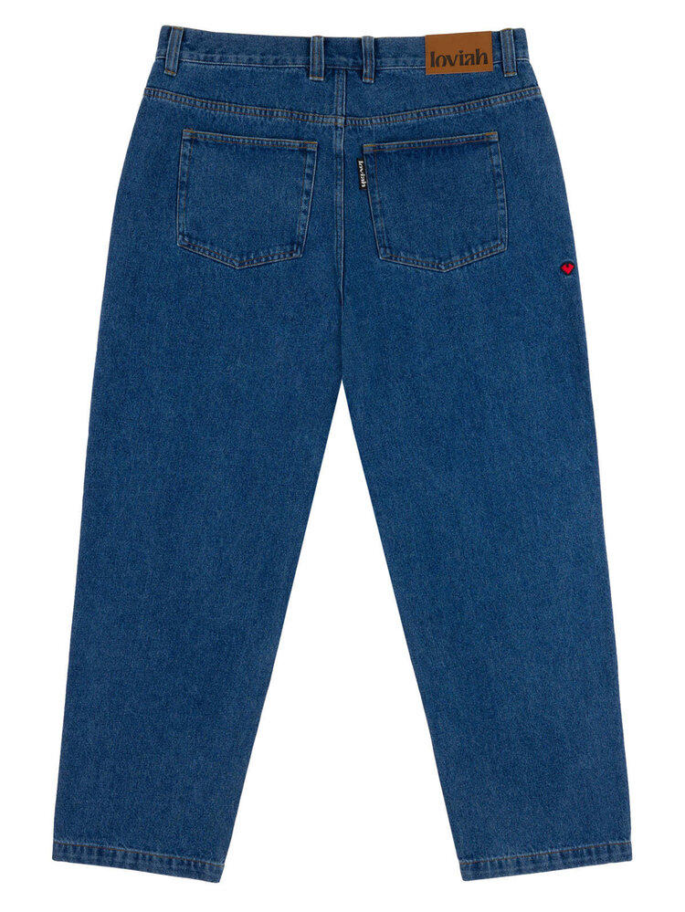 Loviah Loviah Og Baggy 5 Pocket Denim (Mens) | Indigo Medium Wash