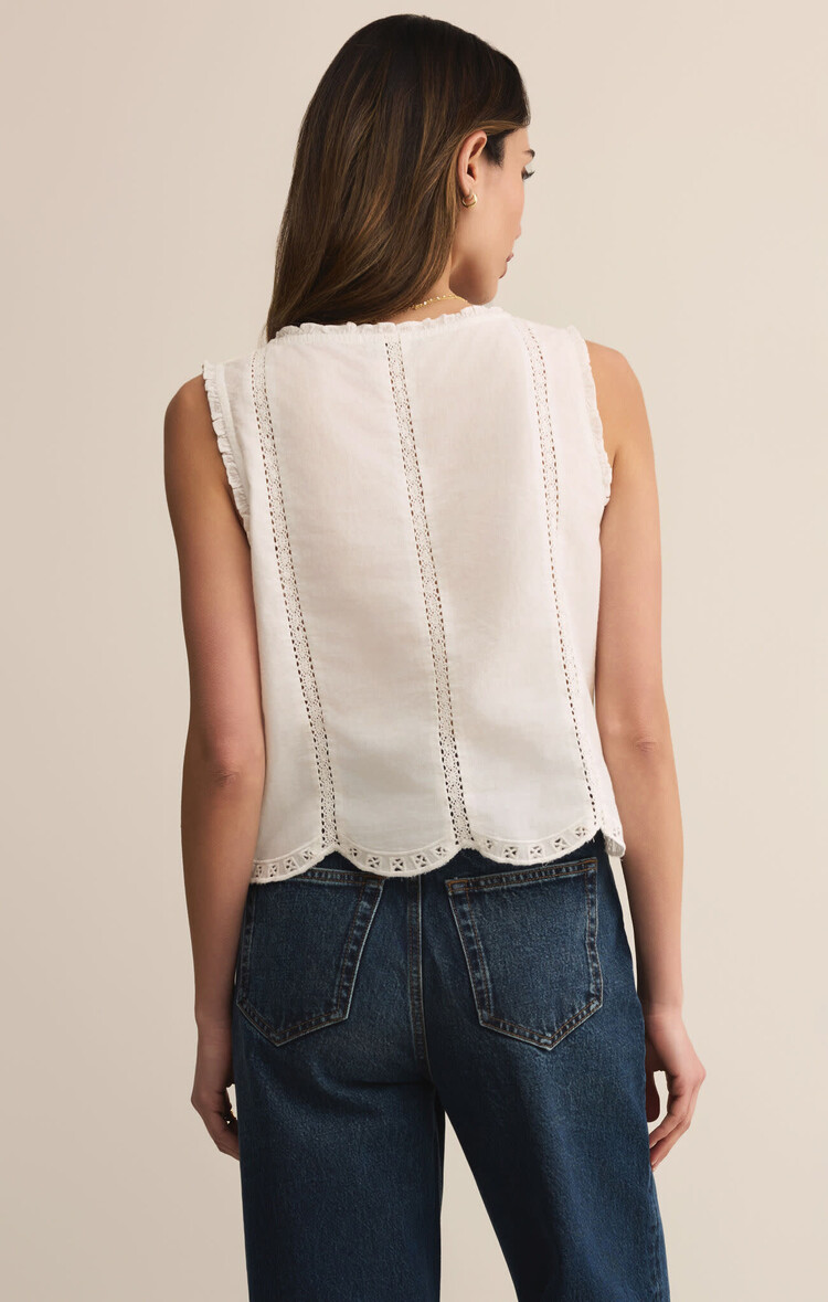 Z Supply Z Supply Tomi Embroidery Tank | White