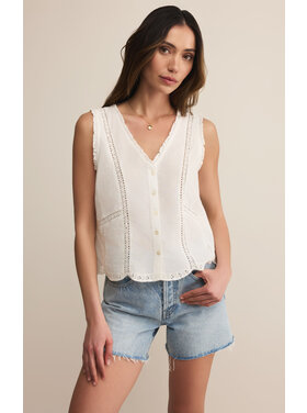 Z Supply Z Supply Tomi Embroidery Tank | White