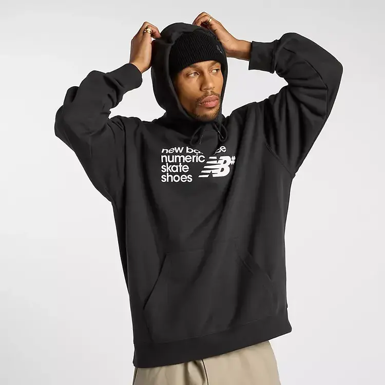 New Balance New Balnce French Terry Hood (Mens) | Black