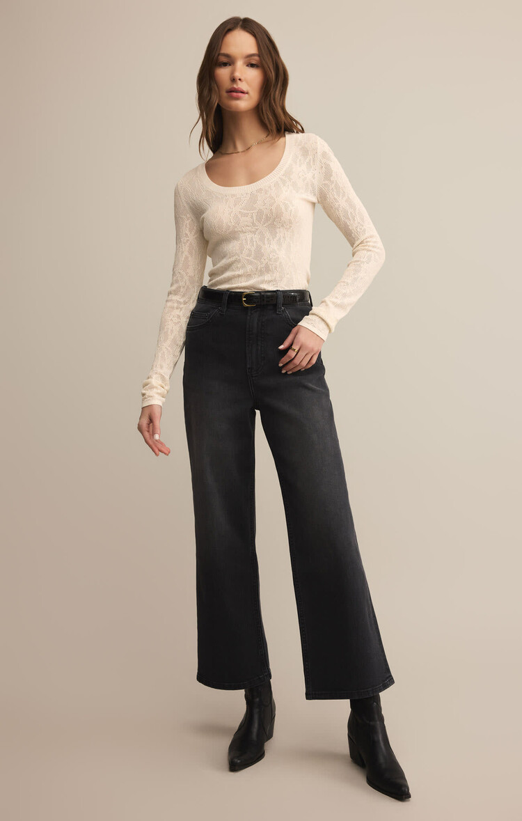 Z Supply Z Supply Tibi Scoop Mesh Sweater | Crystal