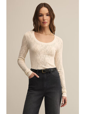 Z Supply Z Supply Tibi Scoop Mesh Sweater | Crystal