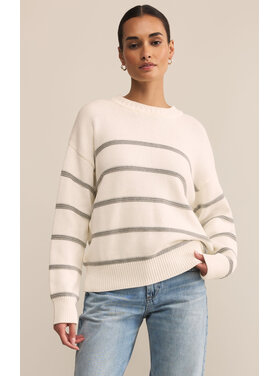 Z Supply Z Supply Boyfriend Striped Sweater | White