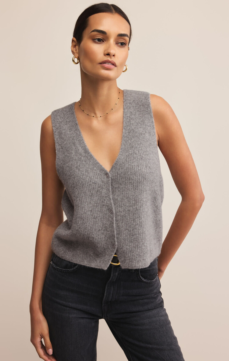 Z Supply Z Supply Bryce Sweater Vest | Medium Heather Grey