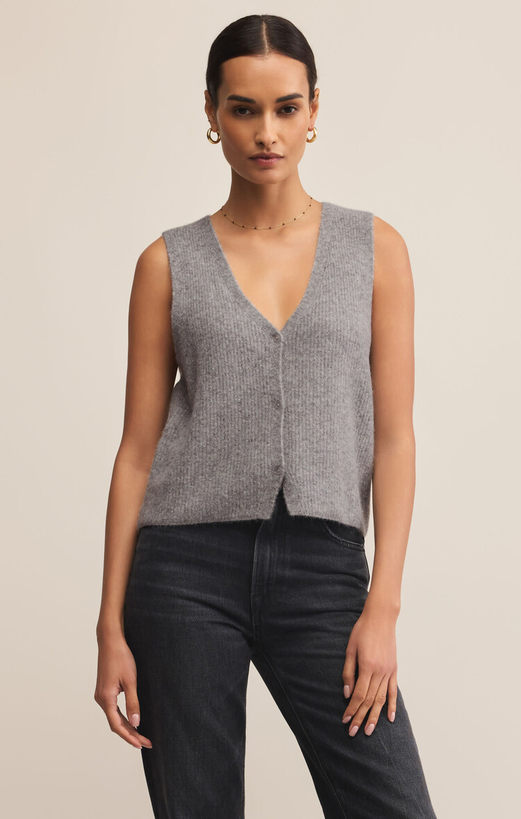 Z Supply Z Supply Bryce Sweater Vest | Medium Heather Grey