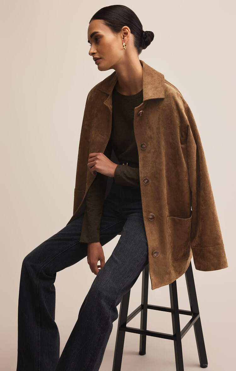 Z Supply Z Supply Decker Suede Coat | Coconut