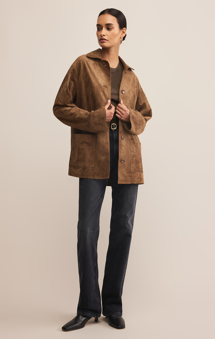Z Supply Z Supply Decker Suede Coat | Coconut