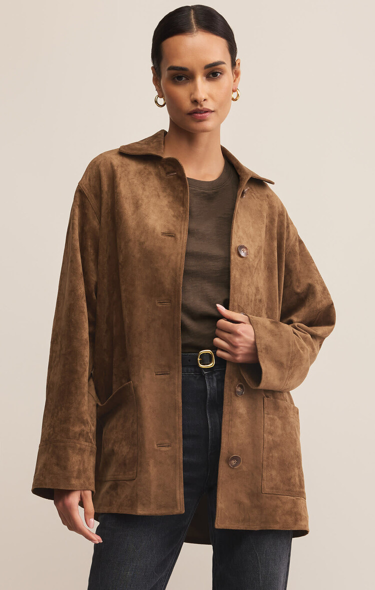 Z Supply Z Supply Decker Suede Coat | Coconut