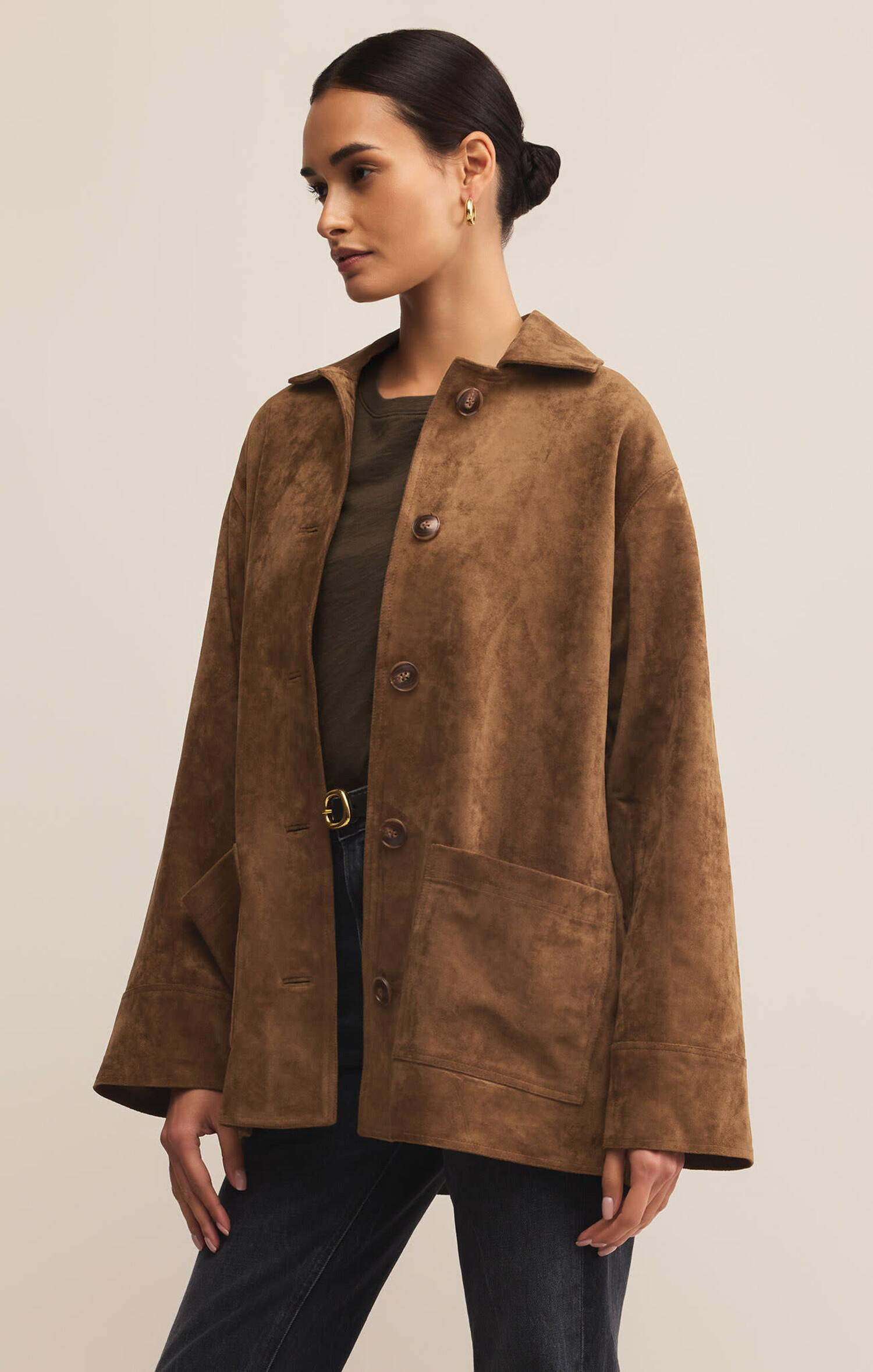 Z Supply Decker Suede Coat | Coconut - The Drop Rideshop