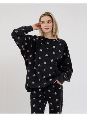 Brunette Brunette All Over Flower Perfect Crew | Pink