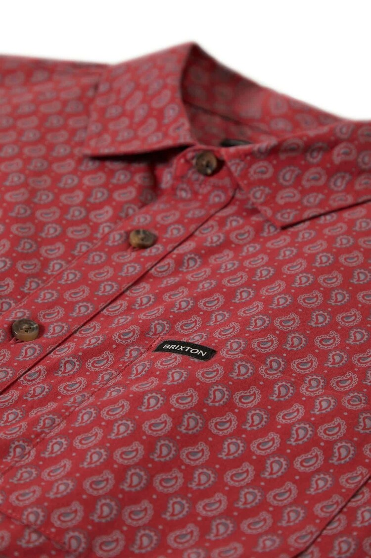 Brixton Brixton Charter S/S Woven (Mens) | Rust Red/Paisley