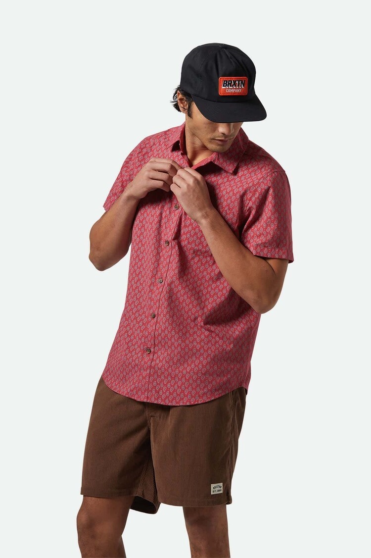 Brixton Brixton Charter S/S Woven (Mens) | Rust Red/Paisley
