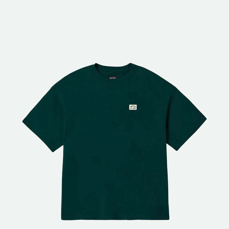 Brixton Brixton Woodburn Hw Relaxed Tee (Mens) | Deep Emerald Wash