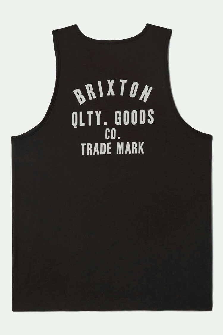 Brixton Brixton Woodburn Tank Top (Mens) | Washed Black/White/White