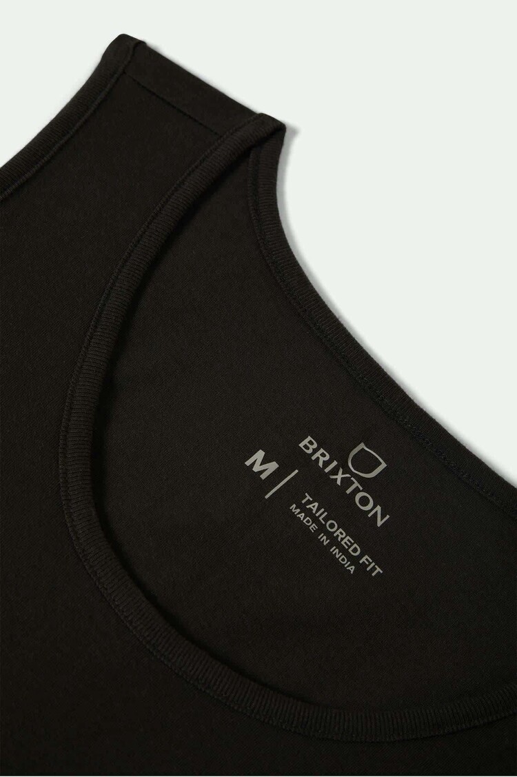 Brixton Brixton Woodburn Tank Top (Mens) | Washed Black/White/White