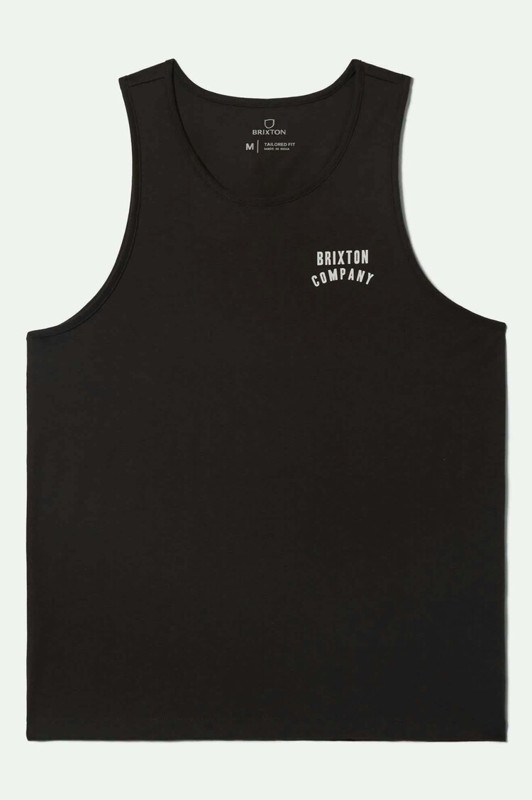 Brixton Brixton Woodburn Tank Top (Mens) | Washed Black/White/White
