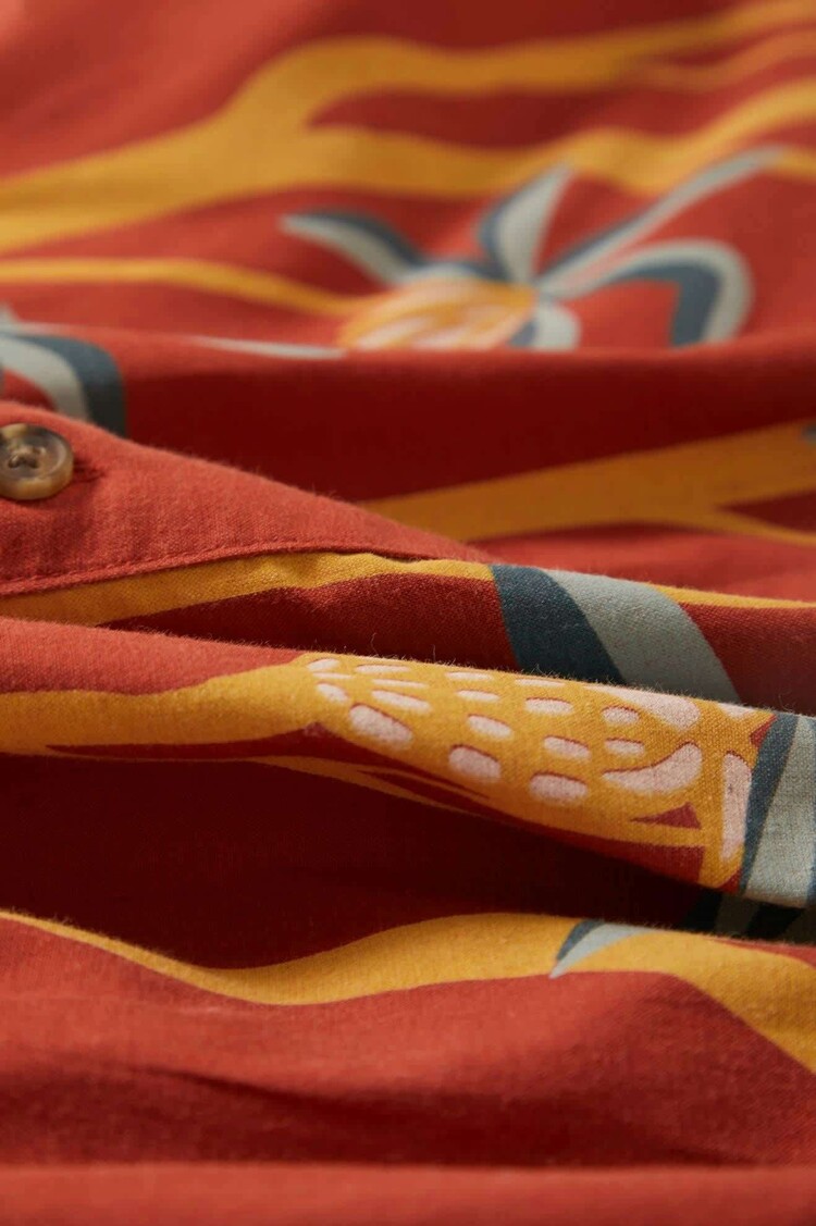 Brixton Brixton Charter S/S Woven (Mens) | Dark Red Scenic Trip