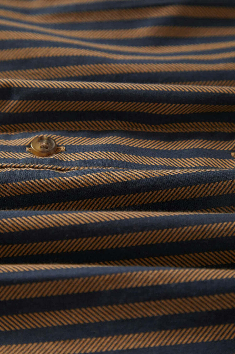 Brixton Brixton Charter S/S Woven (Mens) | Washed Blue/Sunbaked Stripe