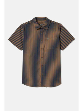 Brixton Brixton Charter S/S Woven (Mens) | Washed Blue/Sunbaked Stripe