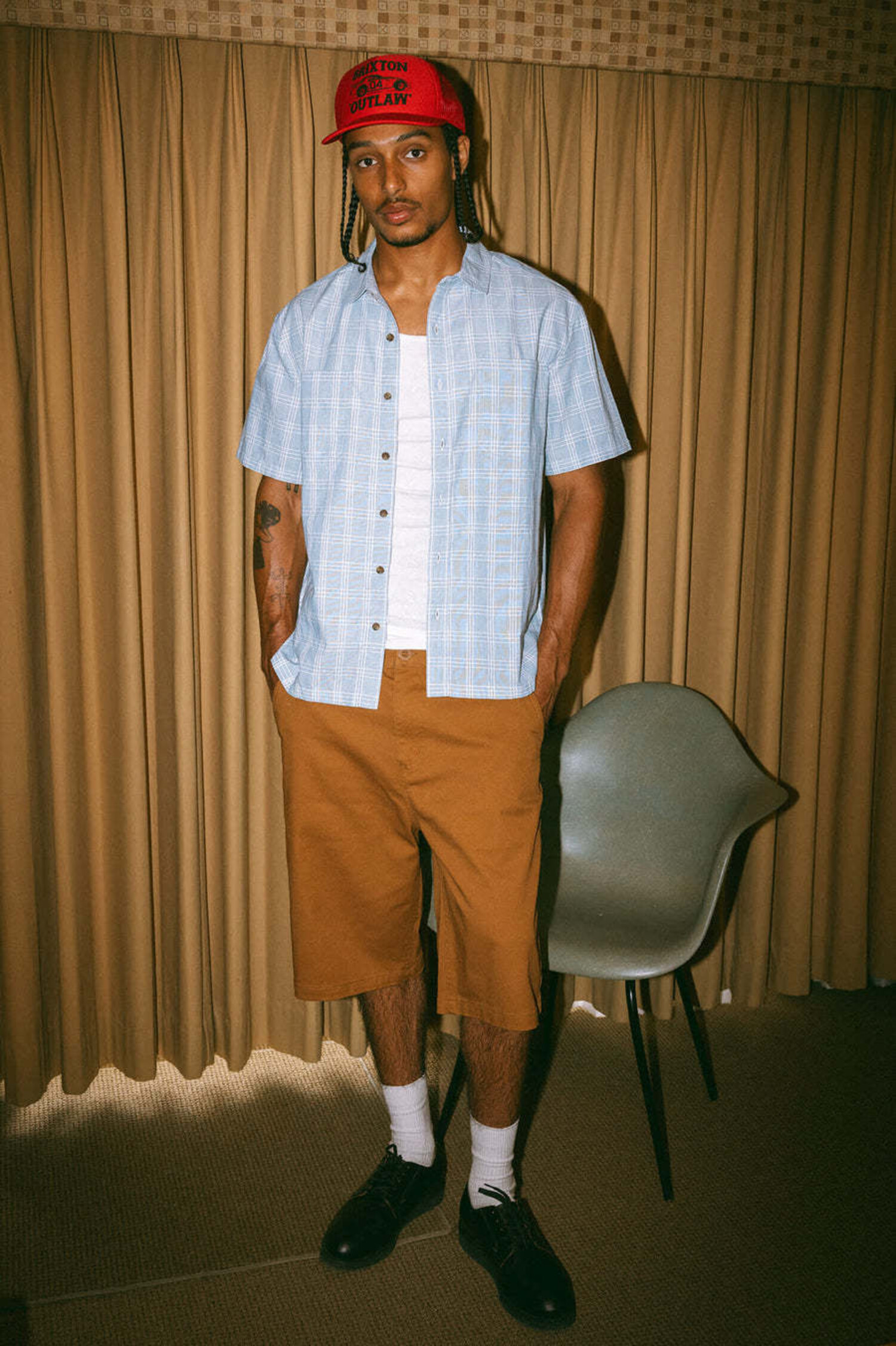 Brixton Choice Chino Baggy Short (Mens) | Washed Copper - The Drop