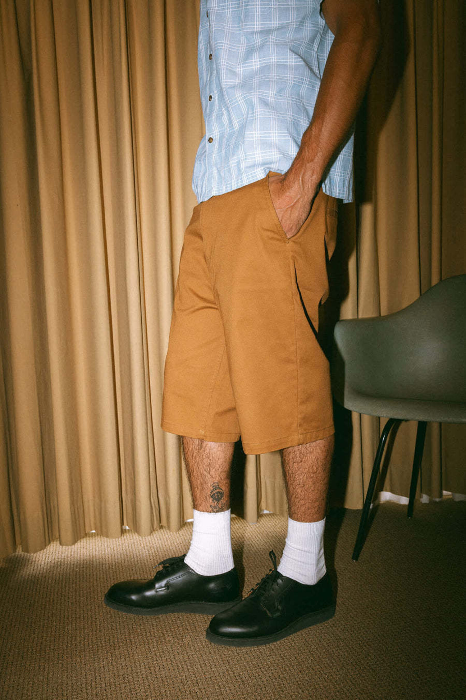 Brixton Choice Chino Baggy Short (Mens) | Washed Copper - The Drop