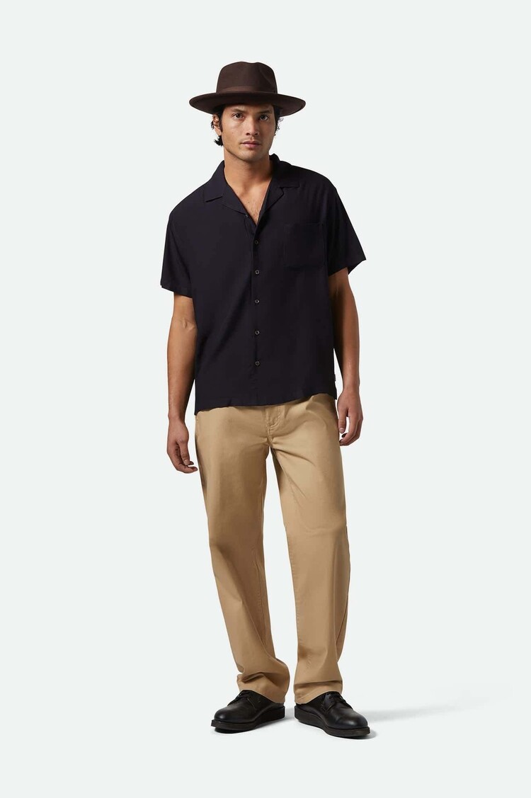 Brixton Brixton Bunker S/S Woven (Mens) | Black