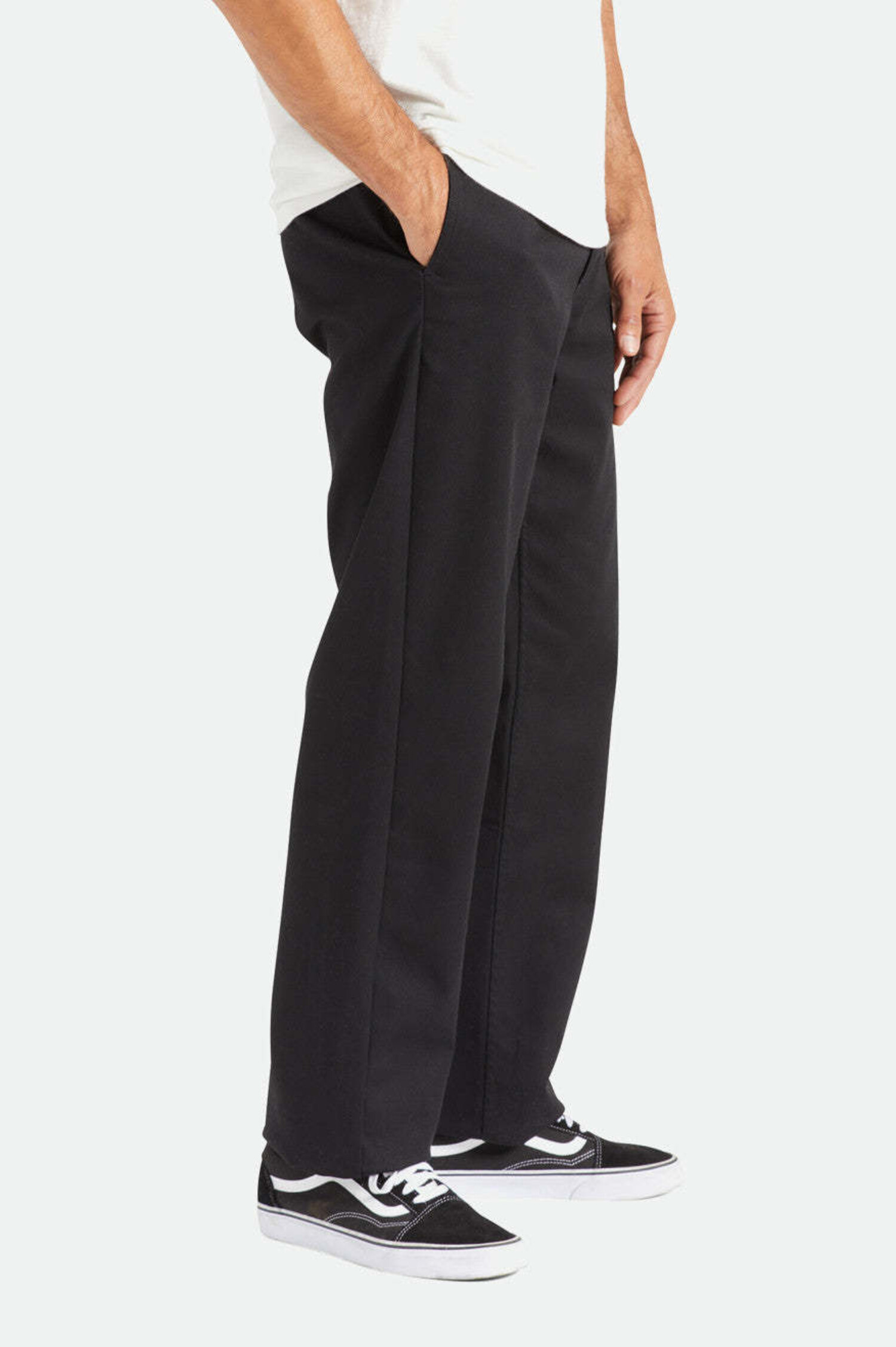 Brixton Choice Chino Relaxed Pant (Mens) | Black - The Drop Rideshop