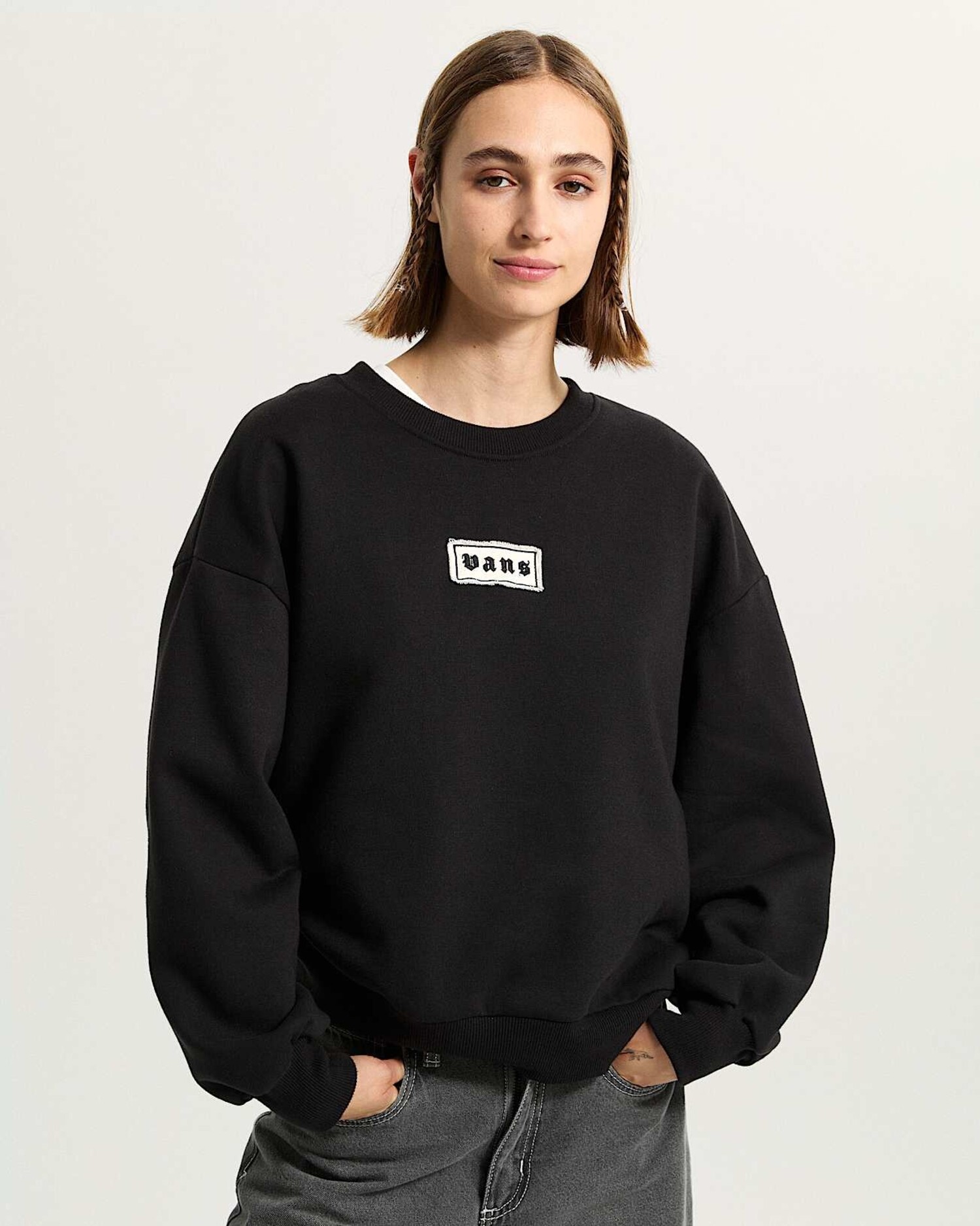Vans Upworn Retro Crew (Womens) | Black - The Drop Rideshop