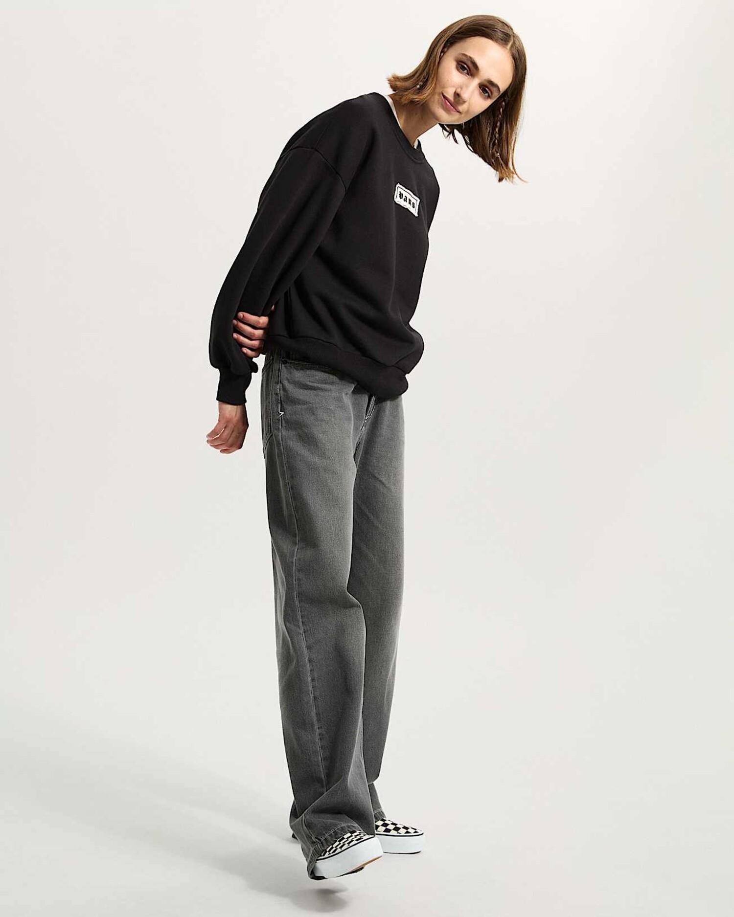 Vans Upworn Retro Crew (Womens) | Black - The Drop Rideshop