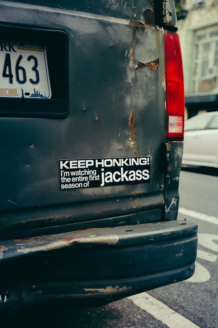 Jenkem Keep Honking Jackass Bumper Sticker