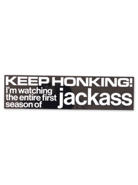 Jenkem Keep Honking Jackass Bumper Sticker