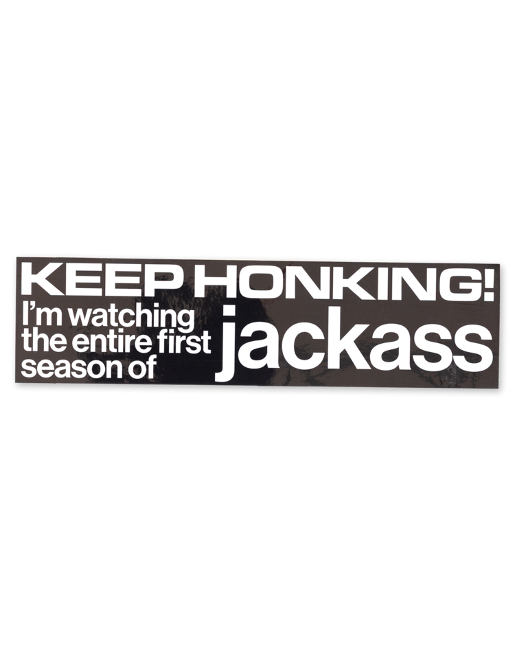Jenkem Keep Honking Jackass Bumper Sticker