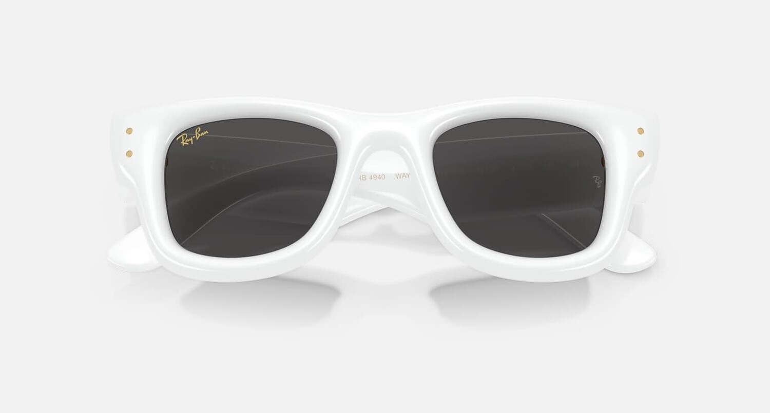 Ray Ban Wayfarer Puffer Polished White | Ultra Black - The Drop