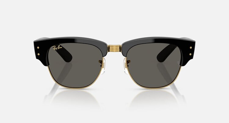 Ray Ban Ray Ban Mega Clubmaster Polished Black on Gold | Ultra Black