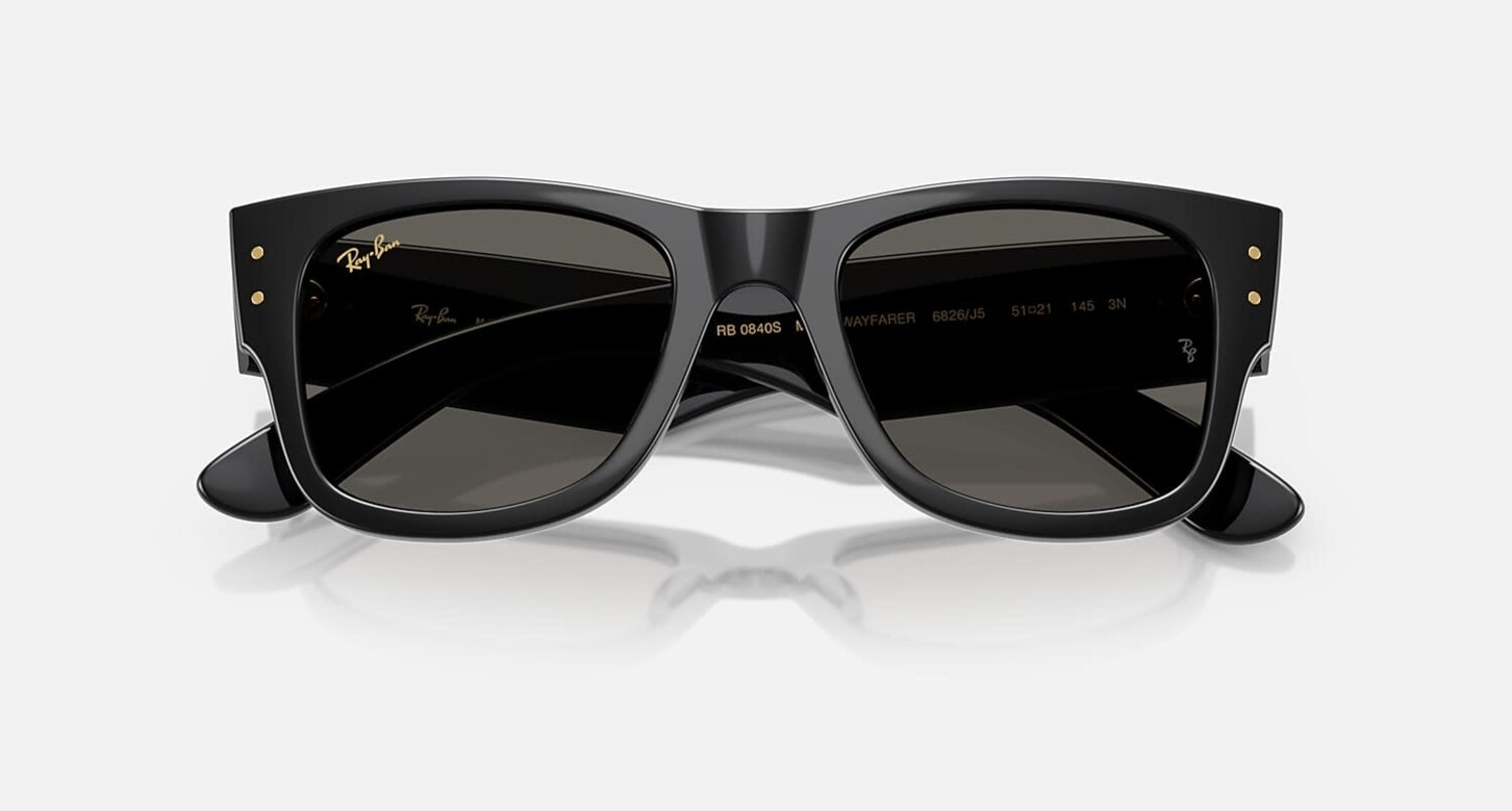 Ray Ban Mega Wayfarer Polished Black | Ultra Black - The Drop Rideshop