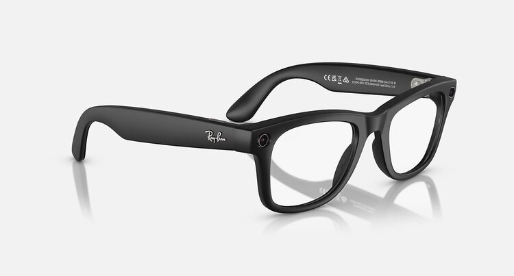 Ray Ban Ray Ban Meta Wayfarer Transitions Matte Black | Clear/Graphite Green
