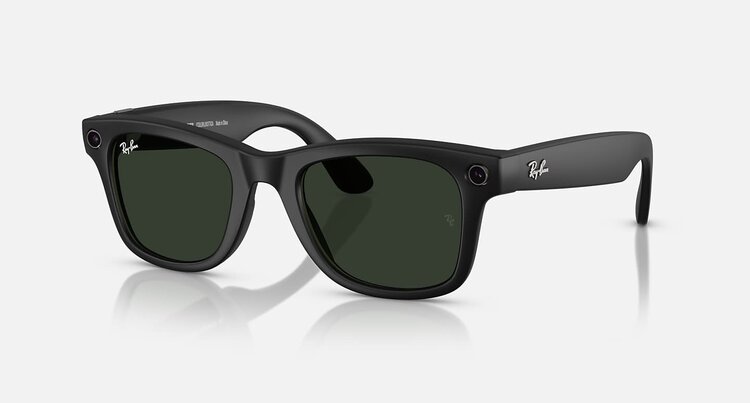 Ray Ban Ray Ban Meta Wayfarer Transitions Matte Black | Clear/Graphite Green