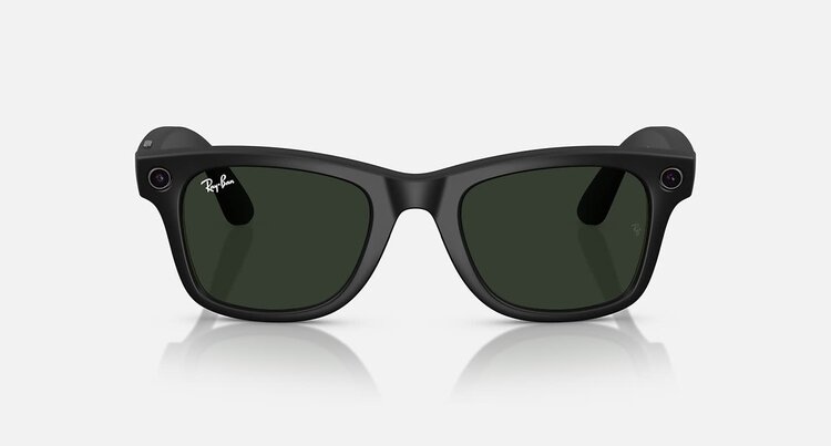 Ray Ban Ray Ban Meta Wayfarer Transitions Matte Black | Clear/Graphite Green