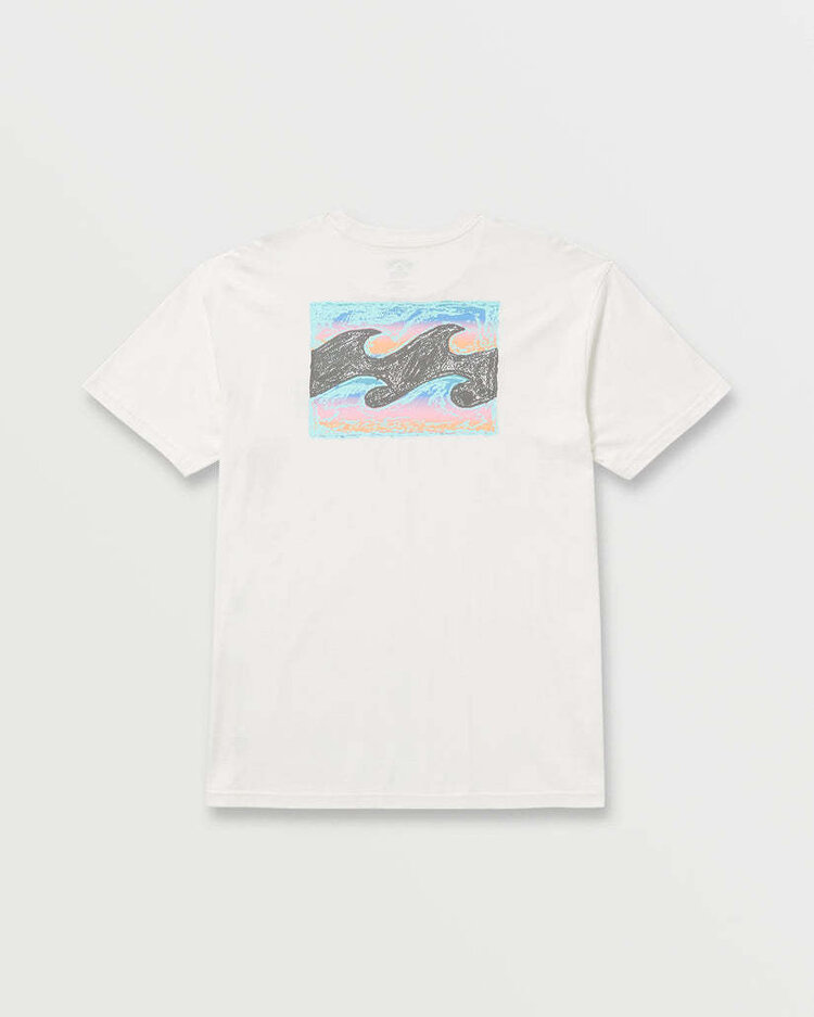 Billabong Billabong Crayon Wave Premium Ss (Mens) | Off White