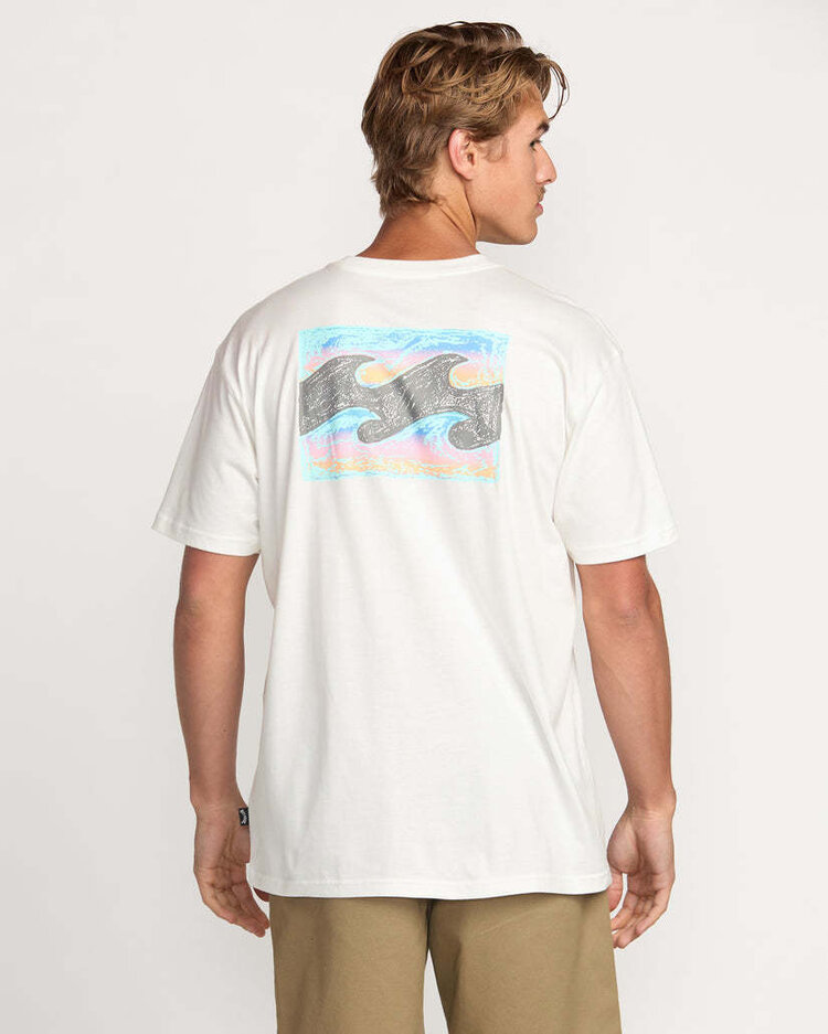 Billabong Billabong Crayon Wave Premium Ss (Mens) | Off White